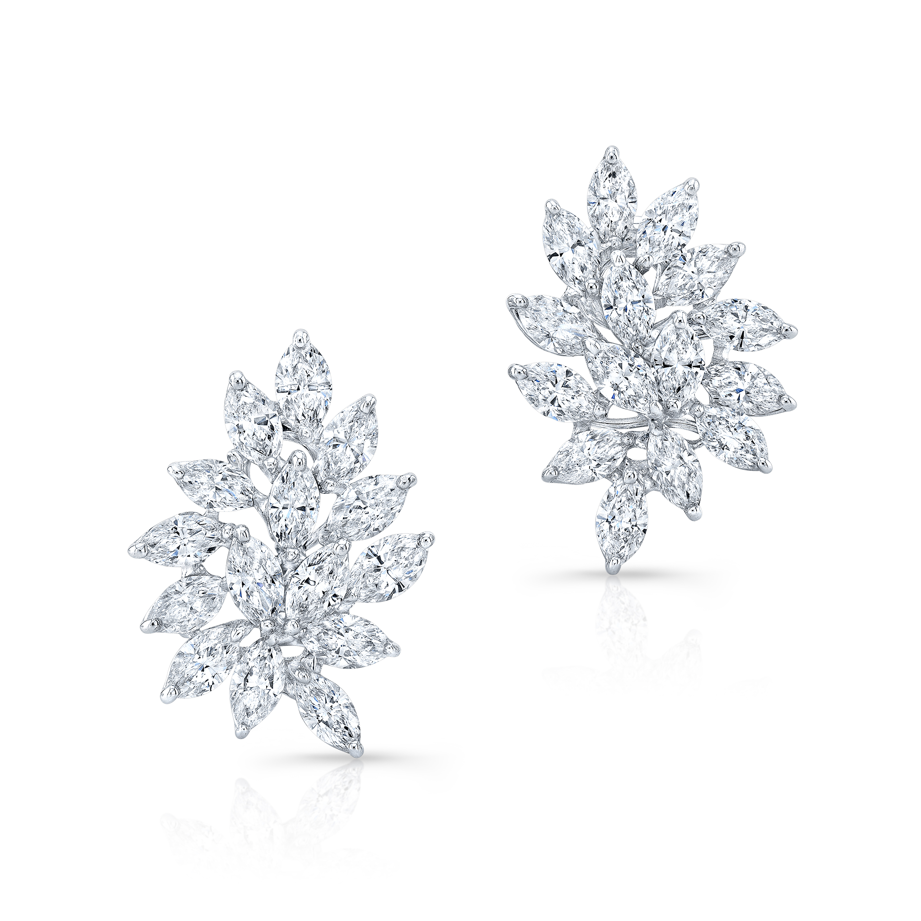 Cute Zircon Diamond Leaf Earring Clips Jewelry Gifts For Girls Feather  Womens Earrings  Fashion Earrings  Accessories ByGoodsCom