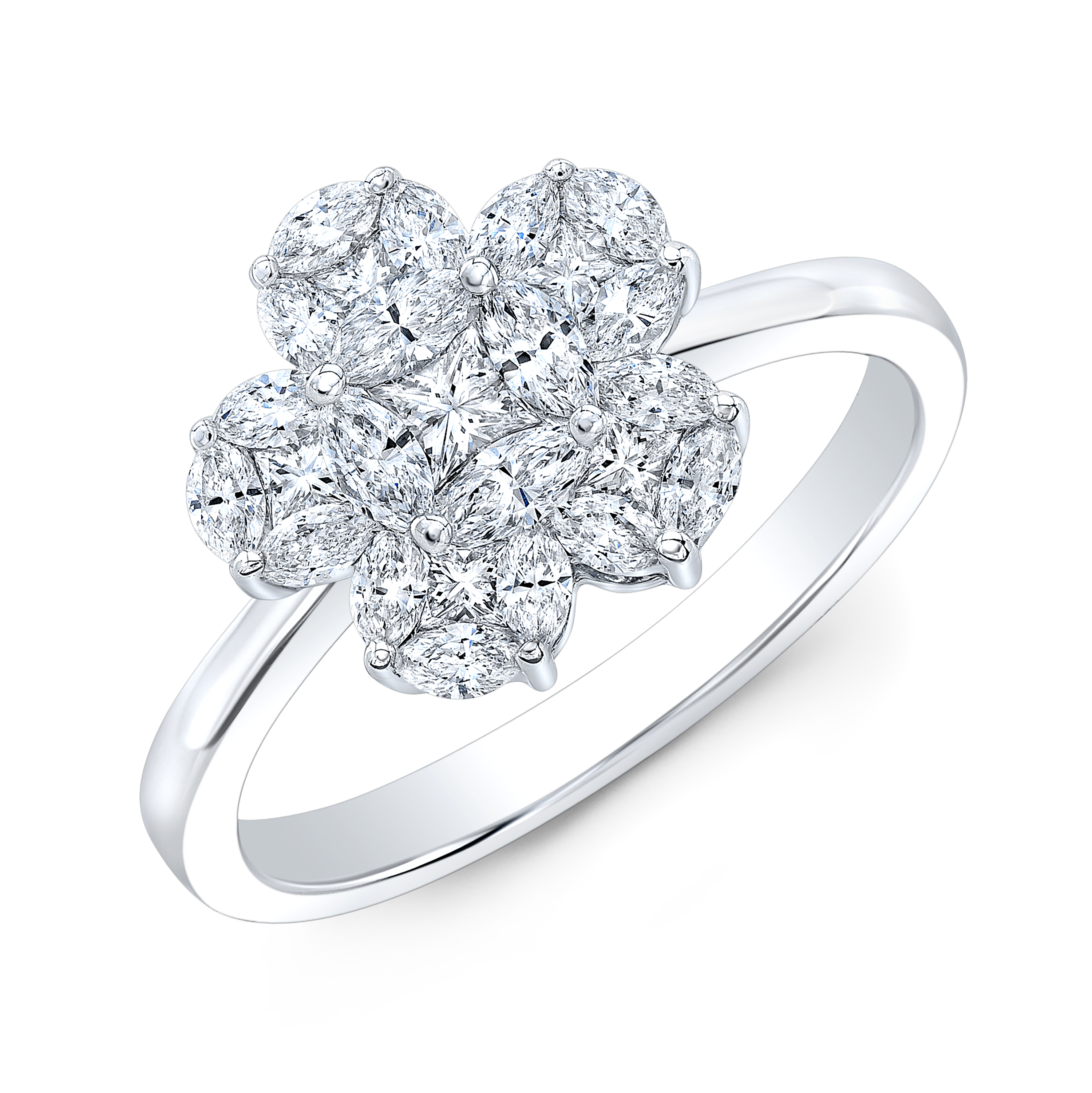 Flower Cluster Engagement Ring | Bijoux Majesty