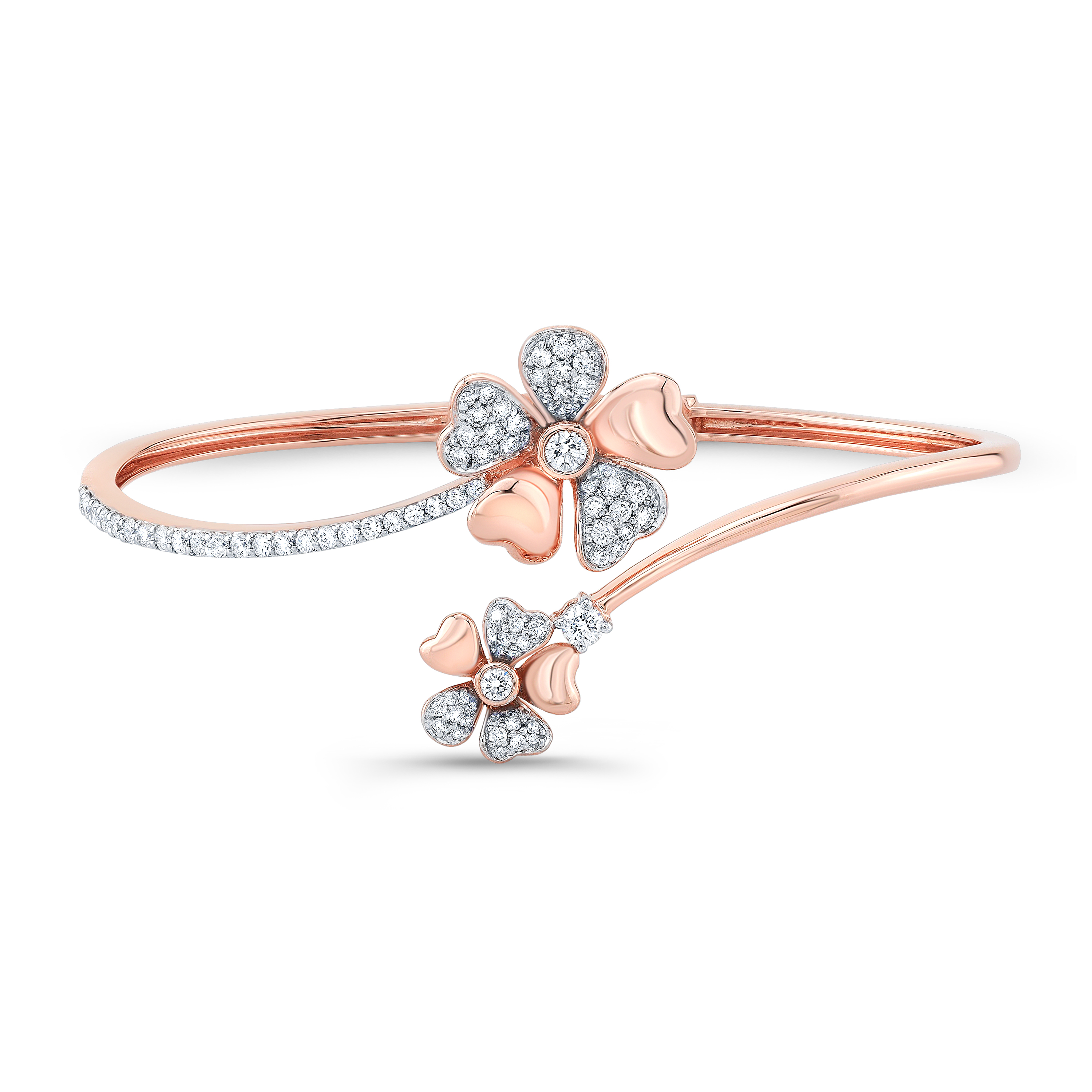 Lucky Fish Bracelet with Diamond Bezel 18K Gold | The Private Room Jewelry Rose