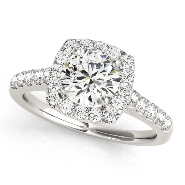 14Kw Halo Engagement Diamond Ring Wedding Set 1.75 CT TW - Beryl Jewelers